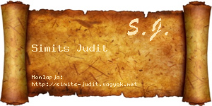 Simits Judit névjegykártya